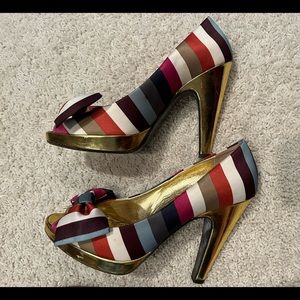 Bow-Tied by Coach Pumps | Color: Gold | Size: 8